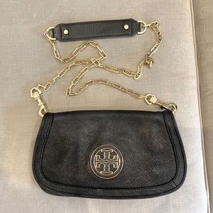 Tory Burch Amanda Black Flap Shoulder Bag